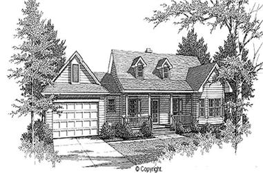 3-Bedroom, 1455 Sq Ft Country House Plan - 174-1001 - Front Exterior