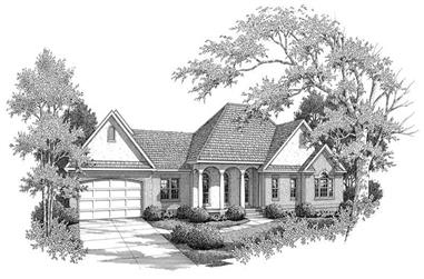 4-Bedroom, 2545 Sq Ft Country Home Plan - 174-1015 - Main Exterior