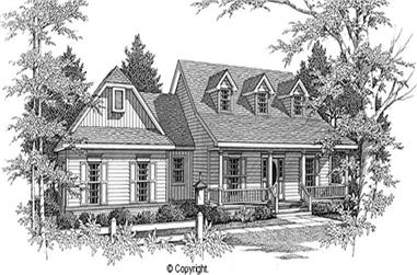 3-Bedroom, 1981 Sq Ft Cape Cod House Plan - 174-1028 - Front Exterior