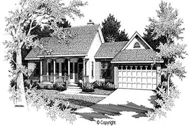 3-Bedroom, 1558 Sq Ft Country Home Plan - 174-1036 - Main Exterior