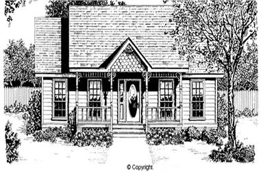 2-Bedroom, 947 Sq Ft Country Home Plan - 174-1049 - Main Exterior