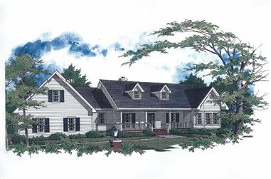 3-Bedroom, 2089 Sq Ft Cape Cod House Plan - 174-1054 - Front Exterior