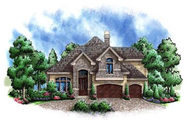4-Bedroom, 4251 Sq Ft Country House Plan - 175-1006 - Front Exterior