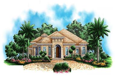 4-Bedroom, 2746 Sq Ft Florida Style House Plan - 175-1016 - Front Exterior