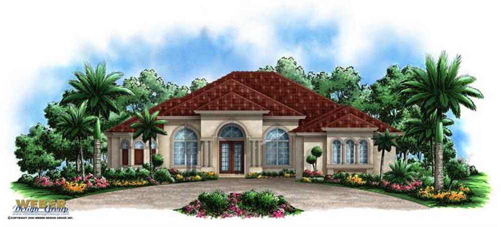 Front elevation of Coastal home (ThePlanCollection: House Plan #175-1025)