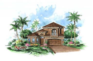 3-Bedroom, 2565 Sq Ft California Style House Plan - 175-1072 - Front Exterior