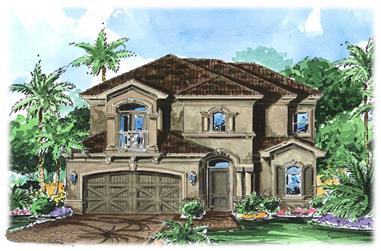 3-Bedroom, 2622 Sq Ft California Style House Plan - 175-1080 - Front Exterior