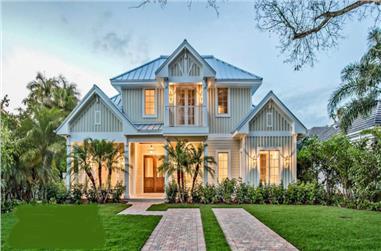 5-Bedroom, 4630 Sq Ft Florida Style House Plan - 175-1093 - Front Exterior