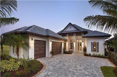 3-Bedroom, 3527 Sq Ft Florida Style House Plan - 175-1111 - Front Exterior