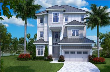 5-Bedroom, 4800 Sq Ft Traditional Home - Plan - 175-1137 - Main Exterior