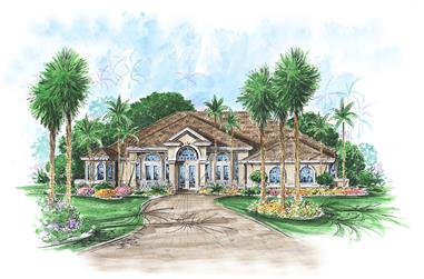 3-Bedroom, 3520 Sq Ft Contemporary Home Plan - 175-1144 - Main Exterior