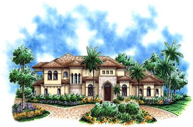 4-Bedroom, 4798 Sq Ft Contemporary Home Plan - 175-1173 - Main Exterior