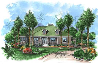 3-Bedroom, 2522 Sq Ft Florida Style Home Plan - 175-1208 - Main Exterior