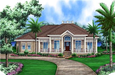 4-Bedroom, 3563 Sq Ft Florida Style Home Plan - 175-1230 - Main Exterior