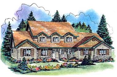 4-Bedroom, 3009 Sq Ft Country Home Plan - 176-1000 - Main Exterior