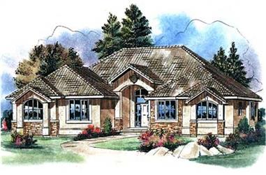 3-Bedroom, 2424 Sq Ft French Home Plan - 176-1004 - Main Exterior