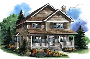 3-Bedroom, 1722 Sq Ft Country Home Plan - 176-1006 - Main Exterior
