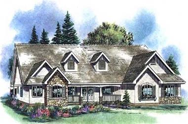 4-Bedroom, 2630 Sq Ft Country House Plan - 176-1009 - Front Exterior