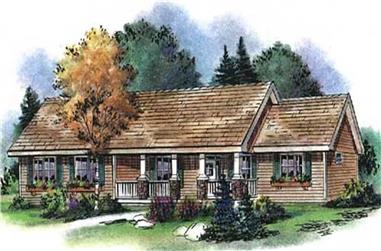 3-Bedroom, 2022 Sq Ft Country House Plan - 176-1010 - Front Exterior