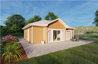 1-Bedroom, 796 Sq Ft Small House - Plan #177-1045 - Front Exterior