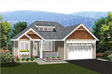 3-Bedroom, 1244 Sq Ft Ranch House - Plan #177-1055 - Front Exterior