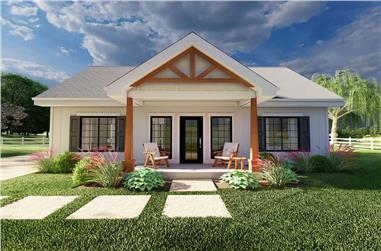 2-Bedroom, 988 Sq Ft Cottage House Plan - 177-1058 - Front Exterior