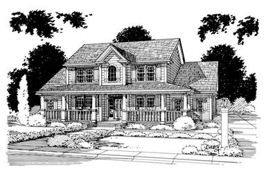 3-Bedroom, 2101 Sq Ft Country Home Plan - 178-1004 - Main Exterior