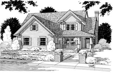 3-Bedroom, 1823 Sq Ft Country Home Plan - 178-1006 - Main Exterior