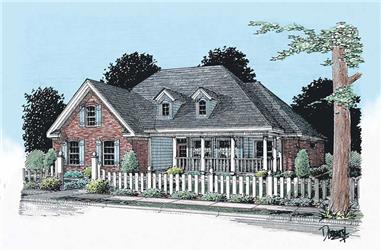 3-Bedroom, 1604 Sq Ft Small House Plans - 178-1015 - Front Exterior