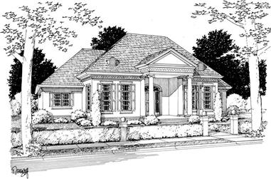 3-Bedroom, 2095 Sq Ft Colonial Home Plan - 178-1032 - Main Exterior