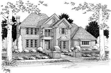 3-Bedroom, 2342 Sq Ft Colonial Home Plan - 178-1033 - Main Exterior