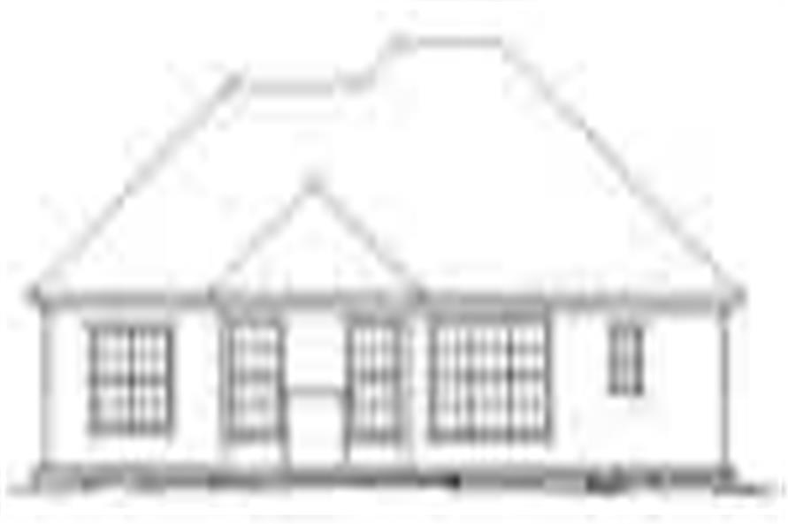 Home Plan Rear Elevation of this 2-Bedroom,1394 Sq Ft Plan -178-1047