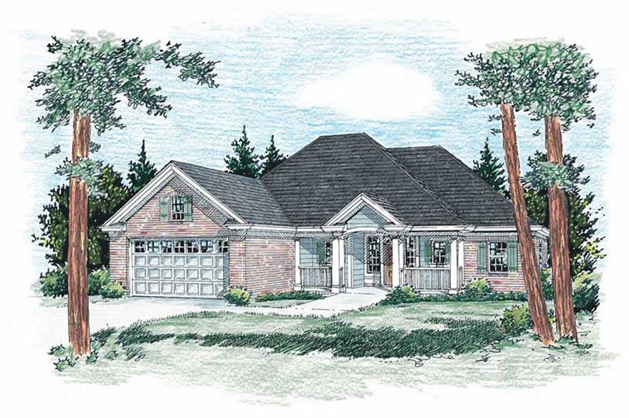2-Bedroom, 1394 Sq Ft Country House Plan - 178-1047 - Front Exterior