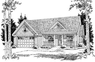 4-Bedroom, 1958 Sq Ft Country House Plan - 178-1048 - Front Exterior