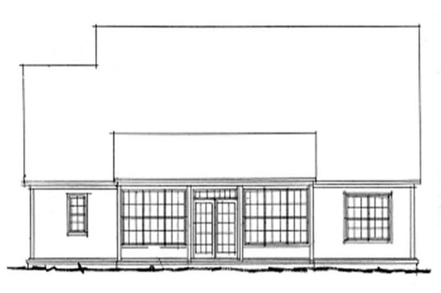 Home Plan Rear Elevation of this 3-Bedroom,1859 Sq Ft Plan -178-1073