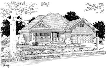 3-Bedroom, 1544 Sq Ft Small House Plans - 178-1095 - Front Exterior