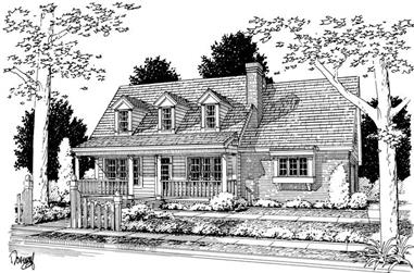 3-Bedroom, 1628 Sq Ft Country Home Plan - 178-1108 - Main Exterior
