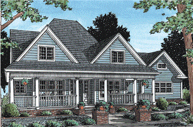 4-Bedroom, 2546 Sq Ft Country Home Plan - 178-1133 - Main Exterior