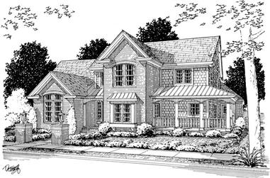 4-Bedroom, 3098 Sq Ft Country House Plan - 178-1140 - Front Exterior
