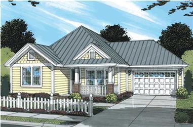 3-Bedroom, 1271 Sq Ft Country House Plan - 178-1145 - Front Exterior