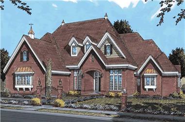 4-Bedroom, 4095 Sq Ft Traditional Home Plan - 178-1158 - Main Exterior