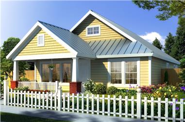 3-Bedroom, 1260 Sq Ft Country Home - Plan #178-1174 - Main Exterior