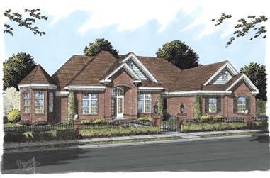 4-Bedroom, 4121 Sq Ft Country Home Plan - 178-1192 - Main Exterior