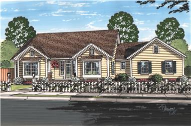 3-Bedroom, 1694 Sq Ft Cottage House Plan - 178-1212 - Front Exterior
