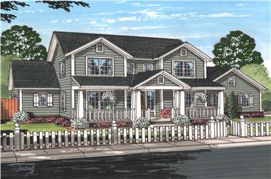 3-Bedroom, 2298 Sq Ft Cottage House Plan - 178-1213 - Front Exterior