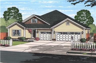 5-Bedroom, 1996 Sq Ft Texas Style Home Plan - 178-1223 - Main Exterior