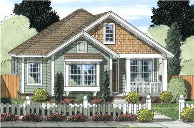 3-Bedroom, 1420 Sq Ft Cottage House Plan - 178-1238 - Front Exterior