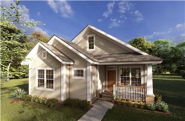 3-Bedroom, 1163 Sq Ft Cottage Home Plan - 178-1245 - Main Exterior
