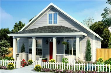 3-Bedroom, 1277 Sq Ft Traditional House Plan - 178-1248 - Front Exterior