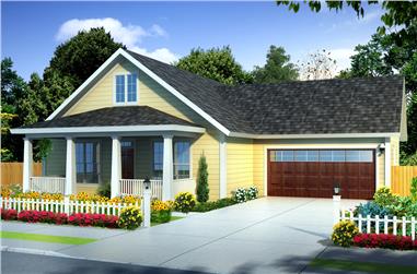 3-Bedroom, 1277 Sq Ft Traditional House Plan - 178-1249 - Front Exterior